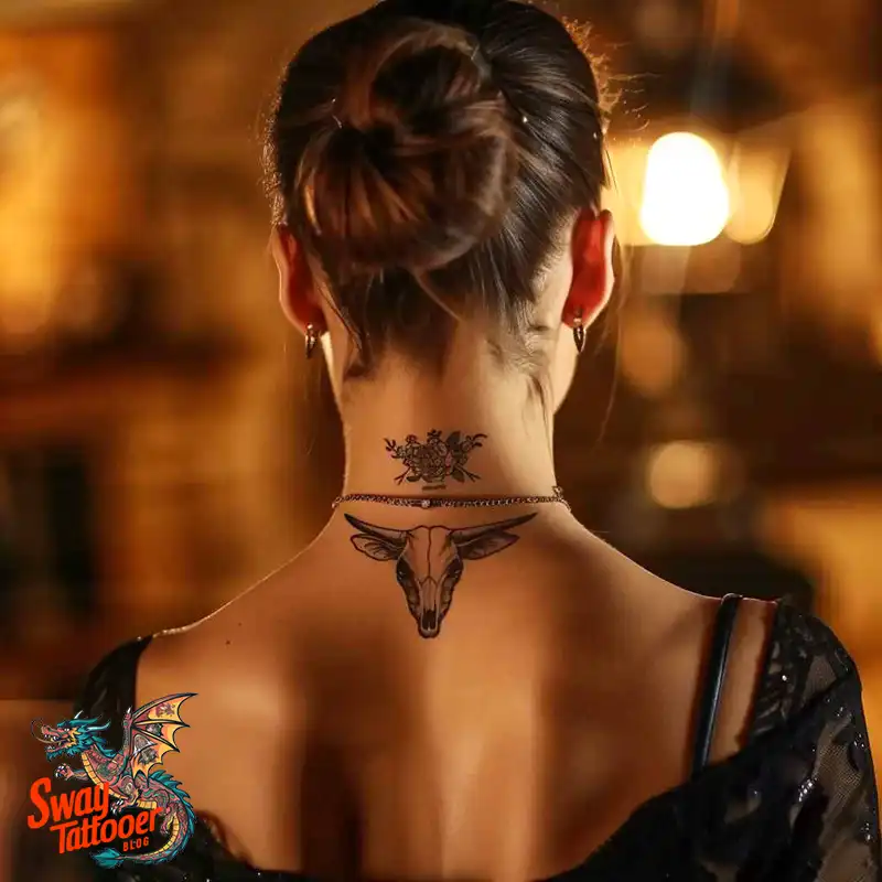80 Bull Skull Tattoo Designs: Your Inner Strength & Spirit 43 Cow Skull Tattoo