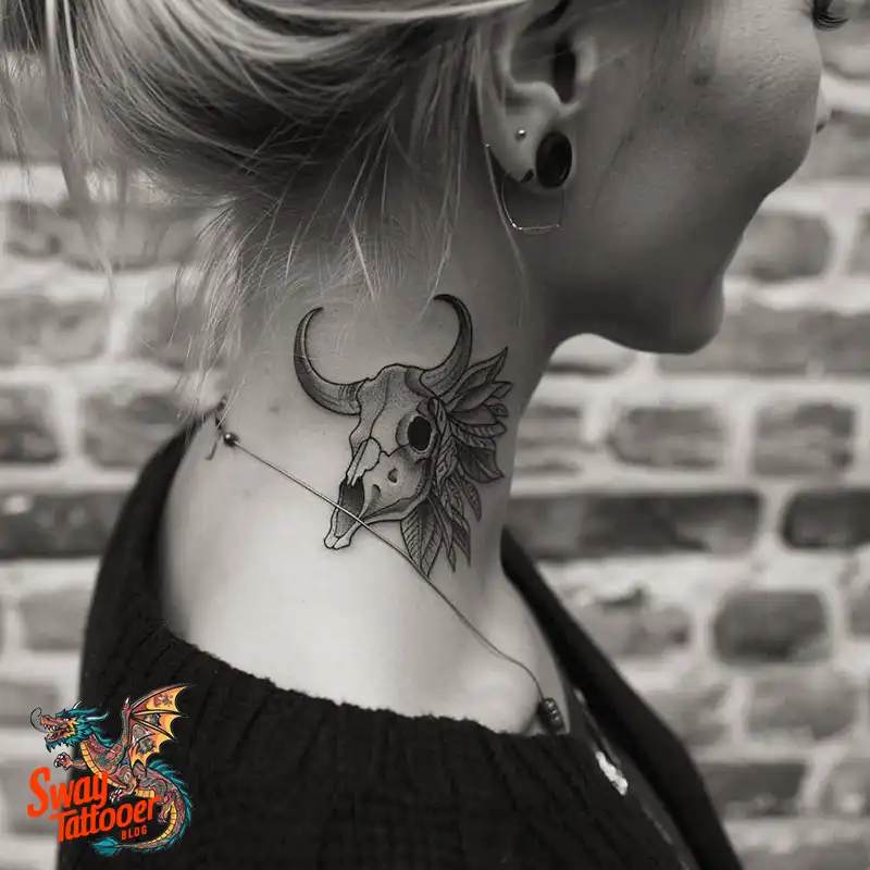 80 Bull Skull Tattoo Designs: Your Inner Strength & Spirit 45 Cow Skull Tattoo