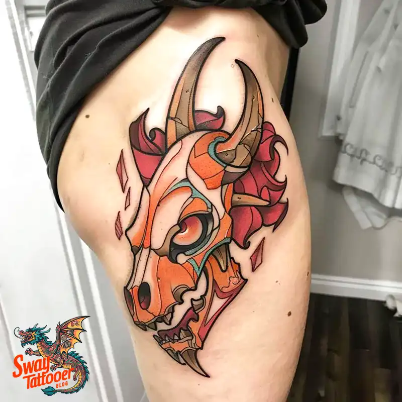 80 Bull Skull Tattoo Designs: Your Inner Strength & Spirit 48 Cow Skull Tattoo