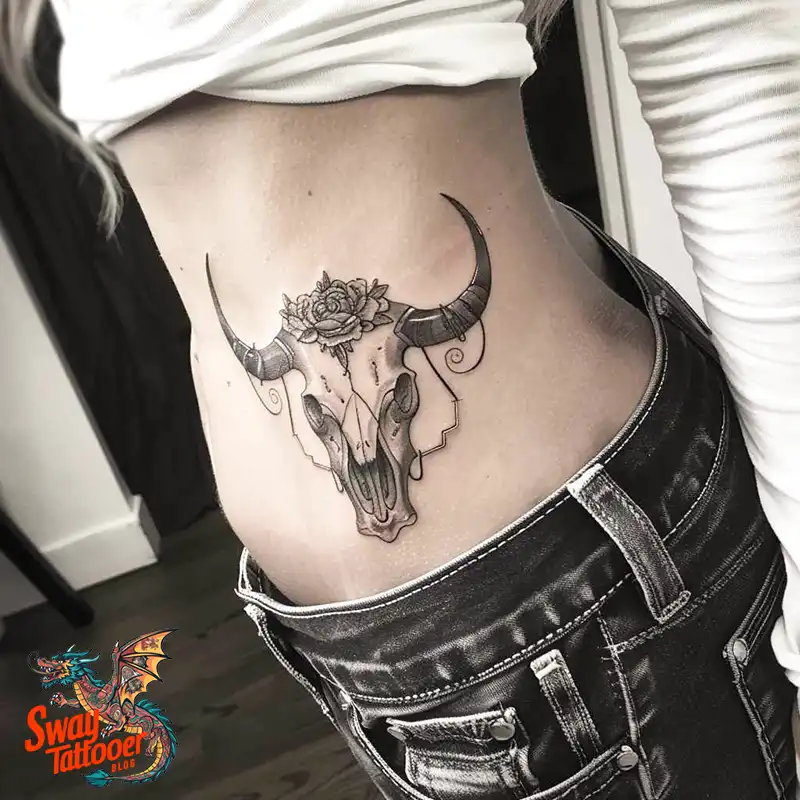 80 Bull Skull Tattoo Designs: Your Inner Strength & Spirit 42 Cow Skull Tattoo