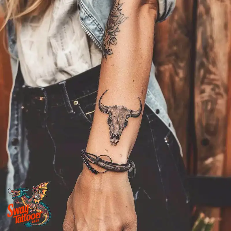 80 Bull Skull Tattoo Designs: Your Inner Strength & Spirit 38 Bull Skull Tattoo