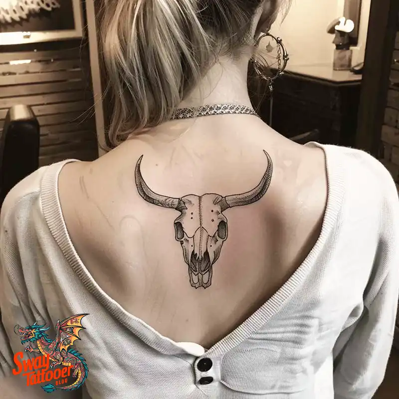 80 Bull Skull Tattoo Designs: Your Inner Strength & Spirit 35 Bull Skull Tattoo