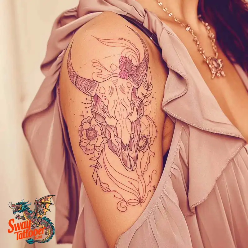 80 Bull Skull Tattoo Designs: Your Inner Strength & Spirit 22 Bull Skull Tattoo
