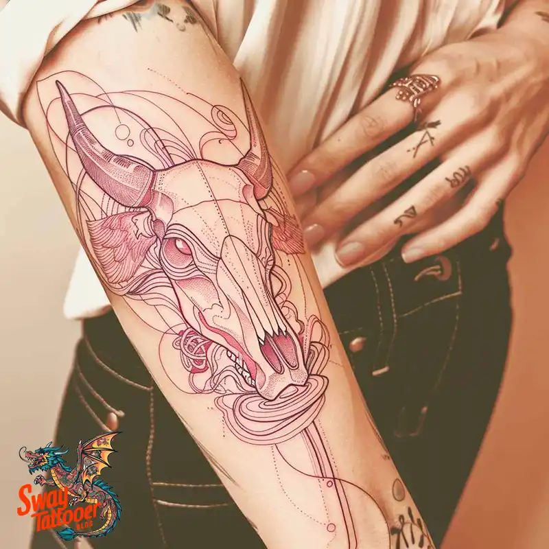 80 Bull Skull Tattoo Designs: Your Inner Strength & Spirit 21 Bull Skull Tattoo