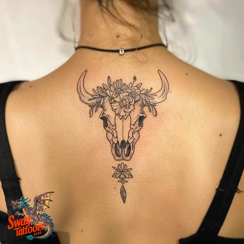 80 Bull Skull Tattoo Designs: Your Inner Strength & Spirit 18 Bull Skull Tattoo