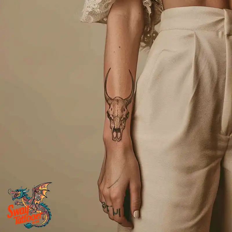 80 Bull Skull Tattoo Designs: Your Inner Strength & Spirit 16 Bull Skull Tattoo