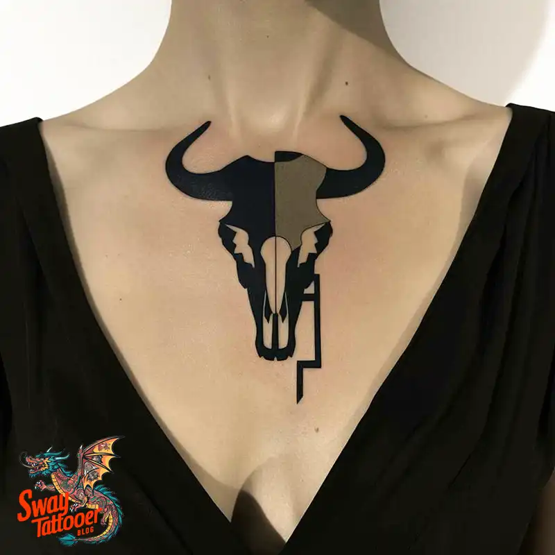 80 Bull Skull Tattoo Designs: Your Inner Strength & Spirit 9 Bull Skull Tattoo