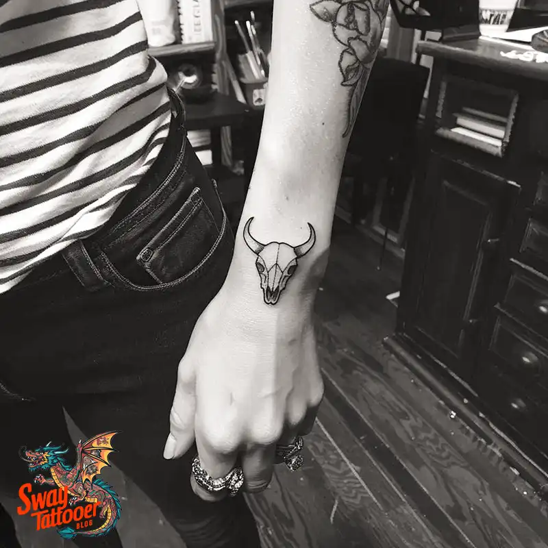 80 Bull Skull Tattoo Designs: Your Inner Strength & Spirit 8 Bull Skull Tattoo