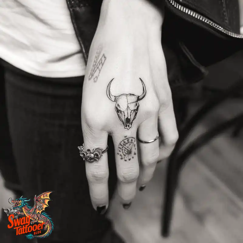 80 Bull Skull Tattoo Designs: Your Inner Strength & Spirit 6 Bull Skull Tattoo