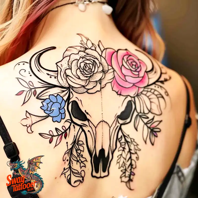 80 Bull Skull Tattoo Designs: Your Inner Strength & Spirit 4 Bull Skull Tattoo