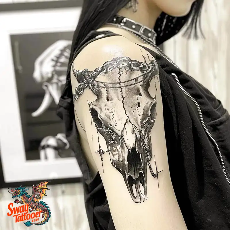 80 Bull Skull Tattoo Designs: Your Inner Strength & Spirit 1 Bull Skull Tattoo