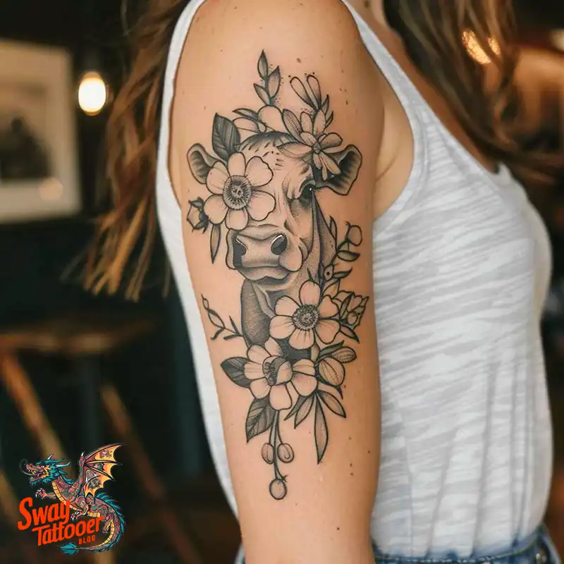 160 Cow Tattoo Design Ideas: Meaning, Art & Tradition 63 Cow Tattoo