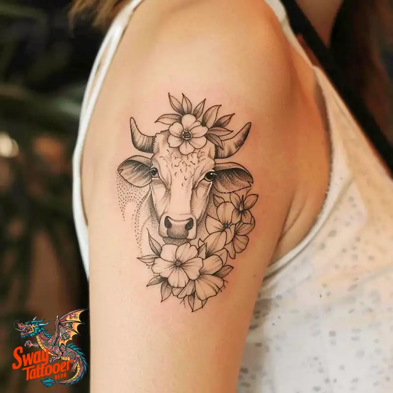 160 Cow Tattoo Design Ideas: Meaning, Art & Tradition 62 Cow Tattoo