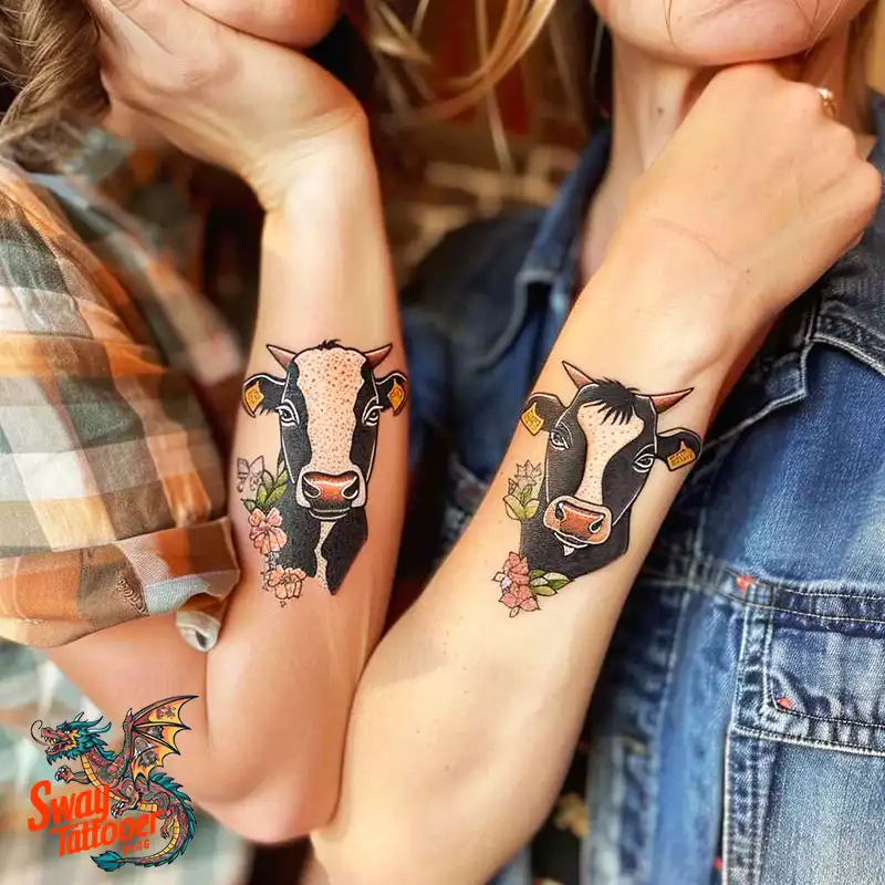 160 Cow Tattoo Design Ideas: Meaning, Art & Tradition 58 Cow Tattoo