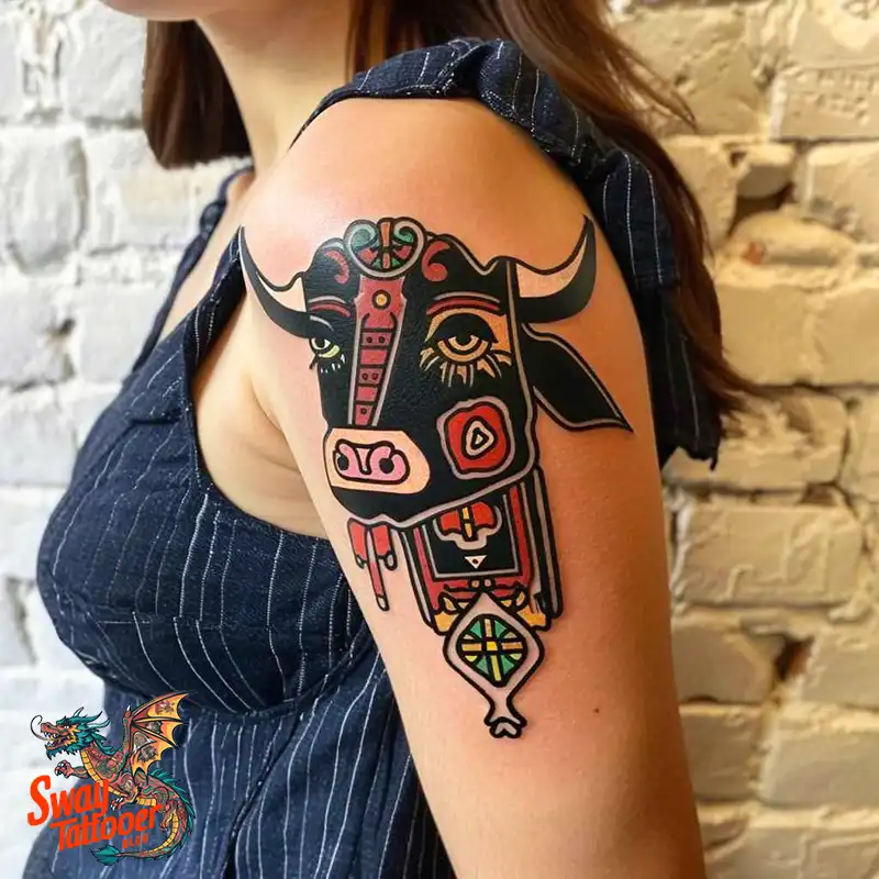 160 Cow Tattoo Design Ideas: Meaning, Art & Tradition 45 Cow Tattoo
