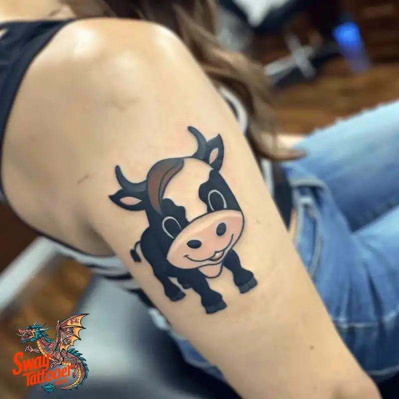 160 Cow Tattoo Design Ideas: Meaning, Art & Tradition 35 Cow Tattoo
