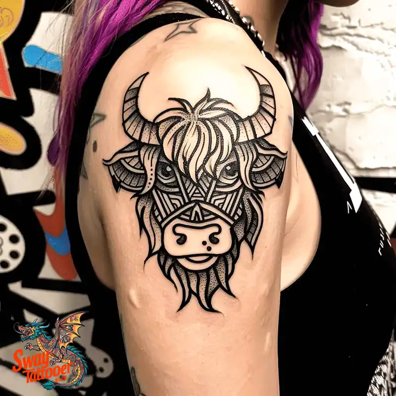 160 Cow Tattoo Design Ideas: Meaning, Art & Tradition 20 Cow Tattoo