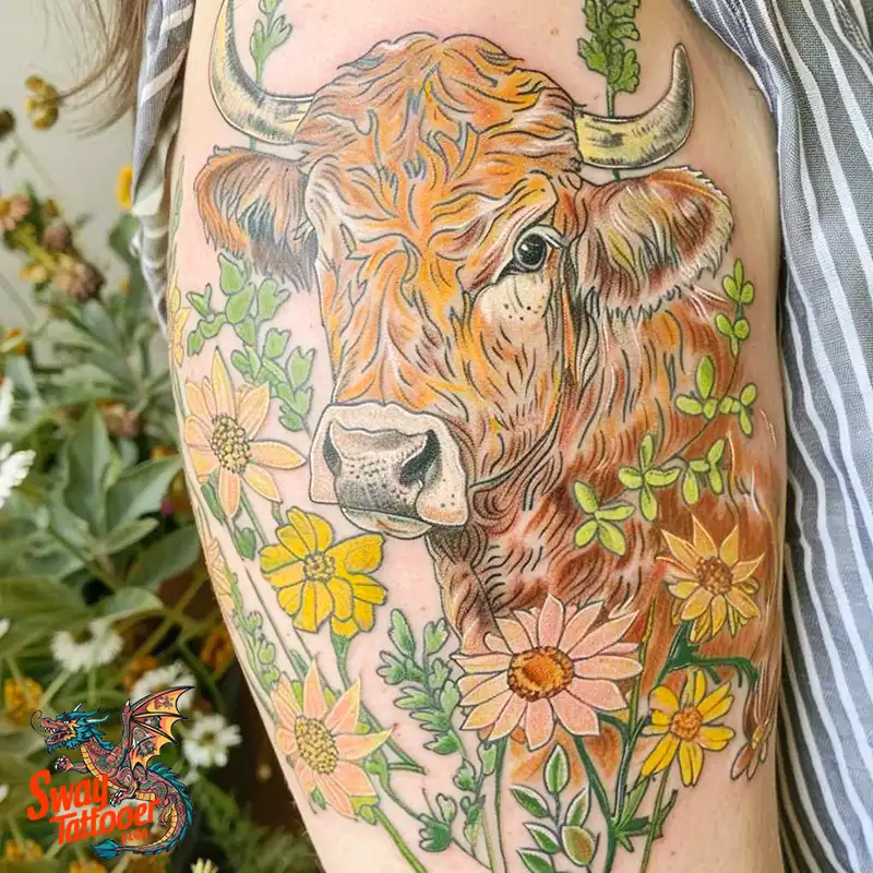 160 Cow Tattoo Design Ideas: Meaning, Art & Tradition 9 Cow Tattoo