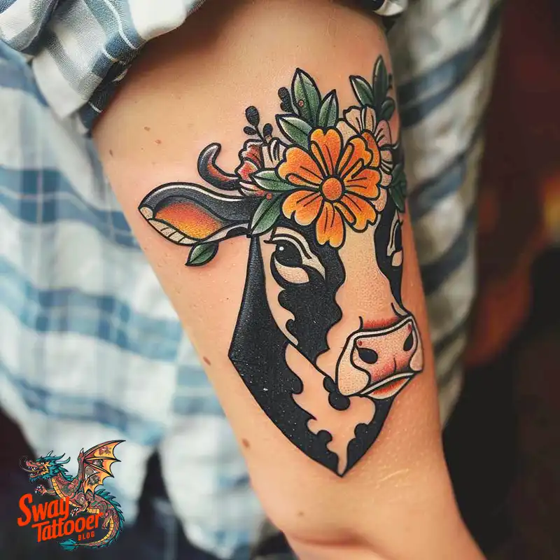 160 Cow Tattoo Design Ideas: Meaning, Art & Tradition 3 Cow Tattoo