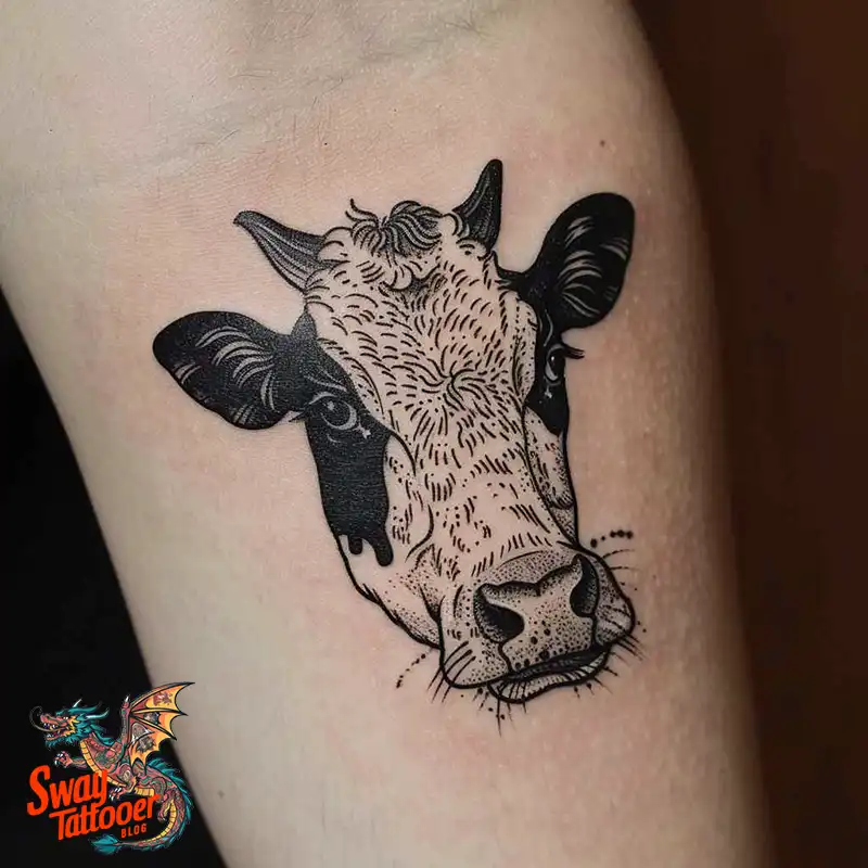 160 Cow Tattoo Design Ideas: Meaning, Art & Tradition 146 Cow Tattoo