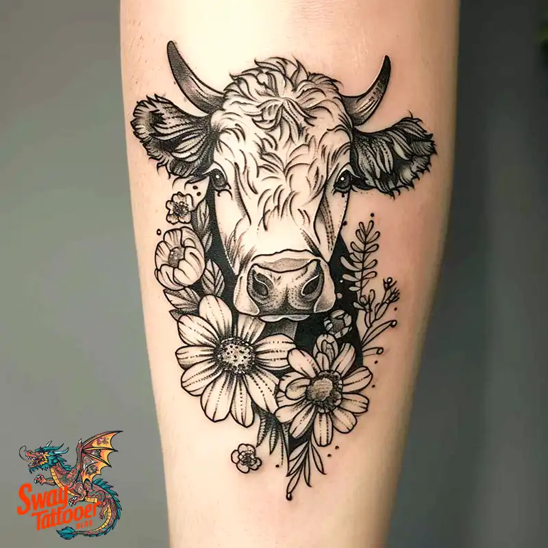 160 Cow Tattoo Design Ideas: Meaning, Art & Tradition 142 Cow Tattoo