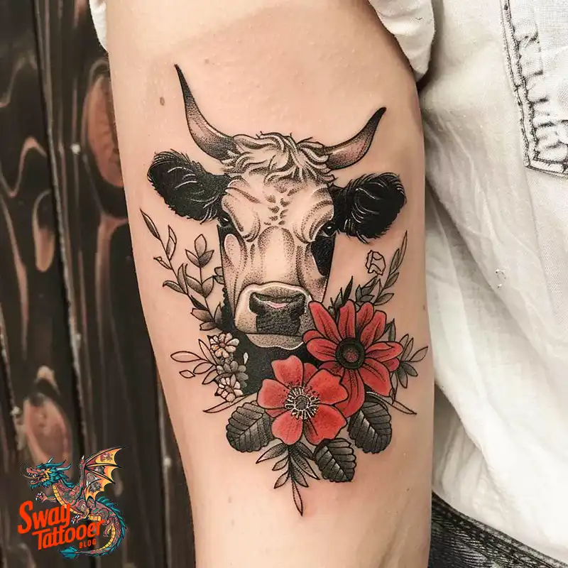 160 Cow Tattoo Design Ideas: Meaning, Art & Tradition 141 Cow Tattoo