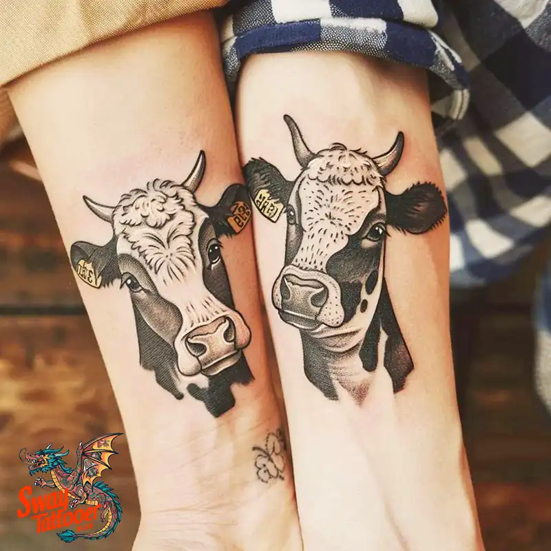 160 Cow Tattoo Design Ideas: Meaning, Art & Tradition 136 Cow Tattoo