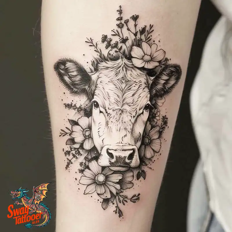 160 Cow Tattoo Design Ideas: Meaning, Art & Tradition 120 Cow Tattoo