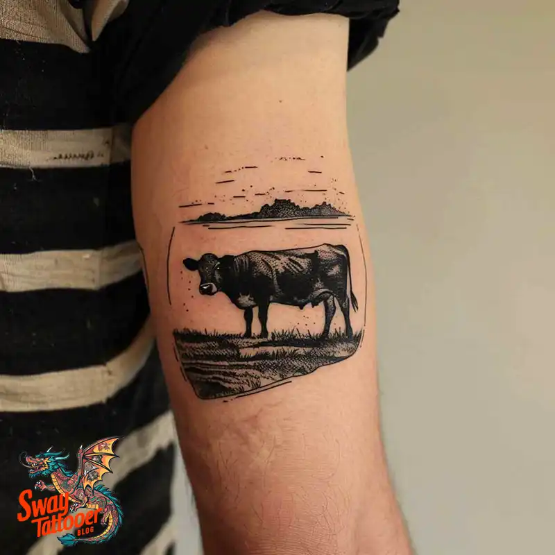 160 Cow Tattoo Design Ideas: Meaning, Art & Tradition 117 Cow Tattoo