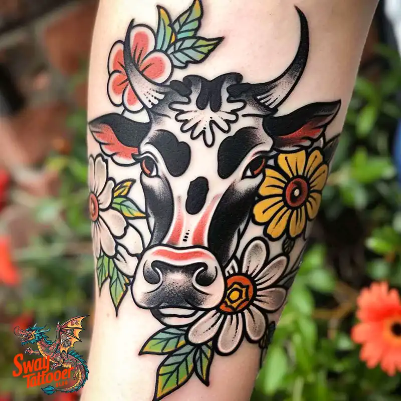 160 Cow Tattoo Design Ideas: Meaning, Art & Tradition 110 Cow Tattoo