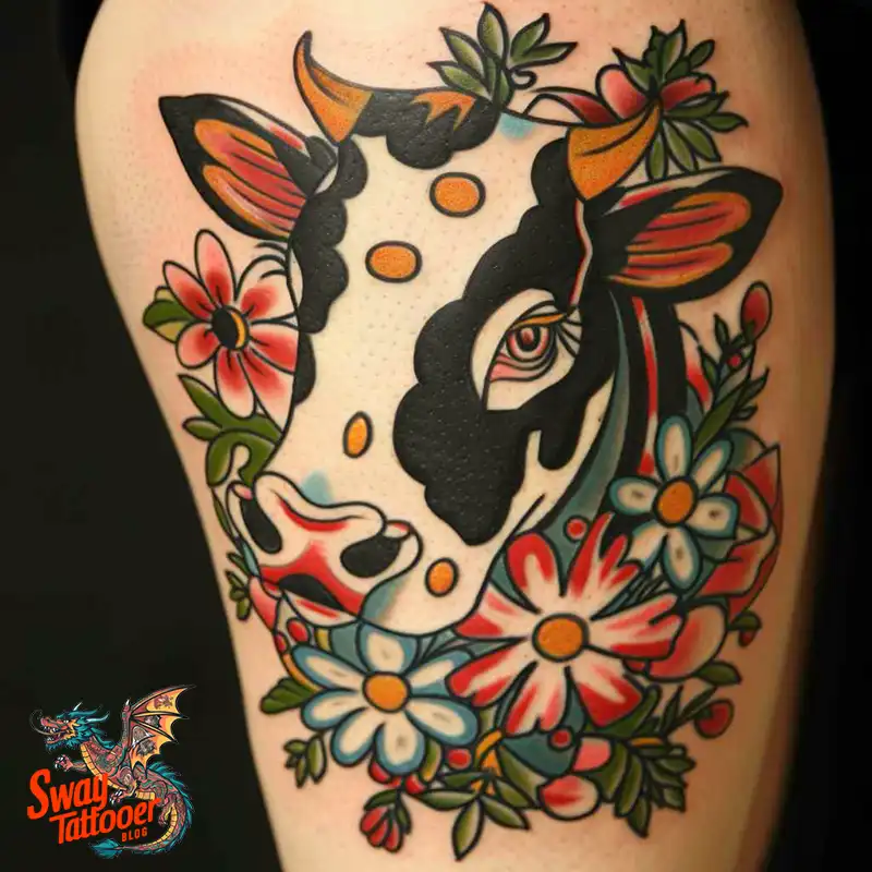 160 Cow Tattoo Design Ideas: Meaning, Art & Tradition 109 Cow Tattoo