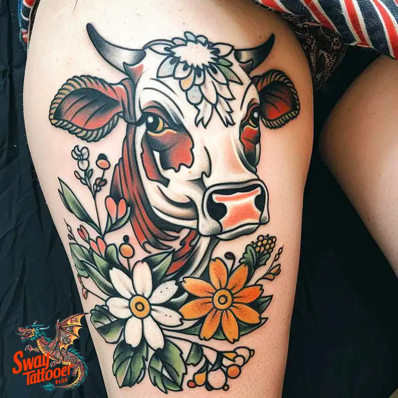 160 Cow Tattoo Design Ideas: Meaning, Art & Tradition 108 Cow Tattoo
