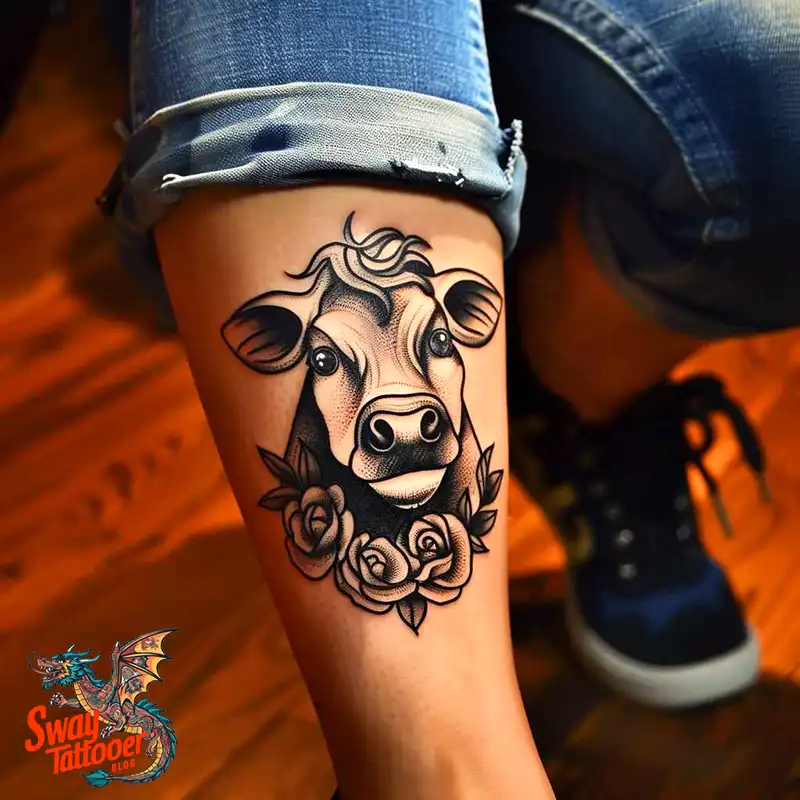 160 Cow Tattoo Design Ideas: Meaning, Art & Tradition 98 Cow Tattoo