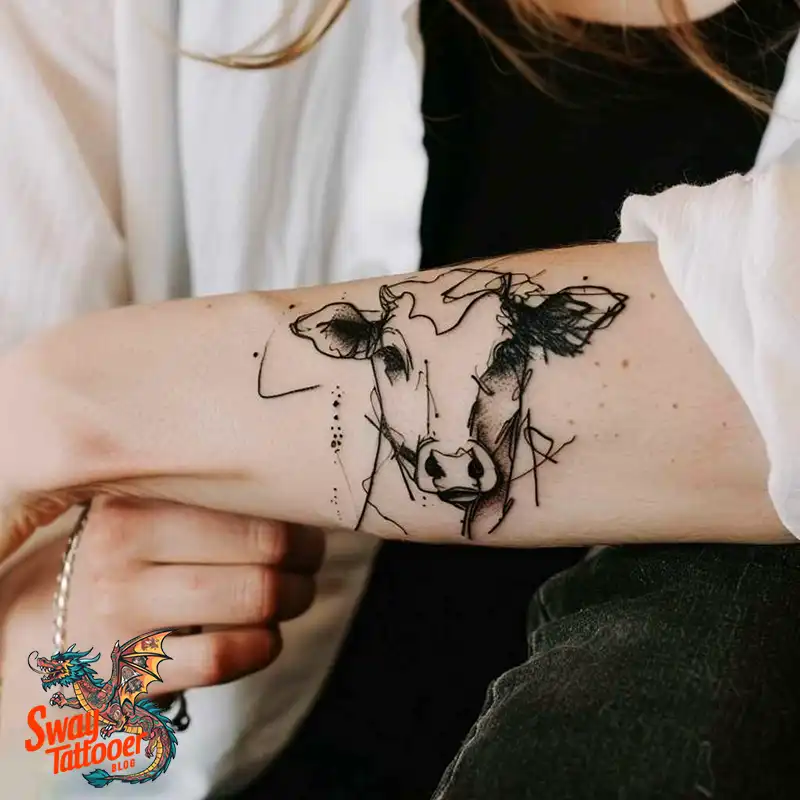160 Cow Tattoo Design Ideas: Meaning, Art & Tradition 96 Cow Tattoo