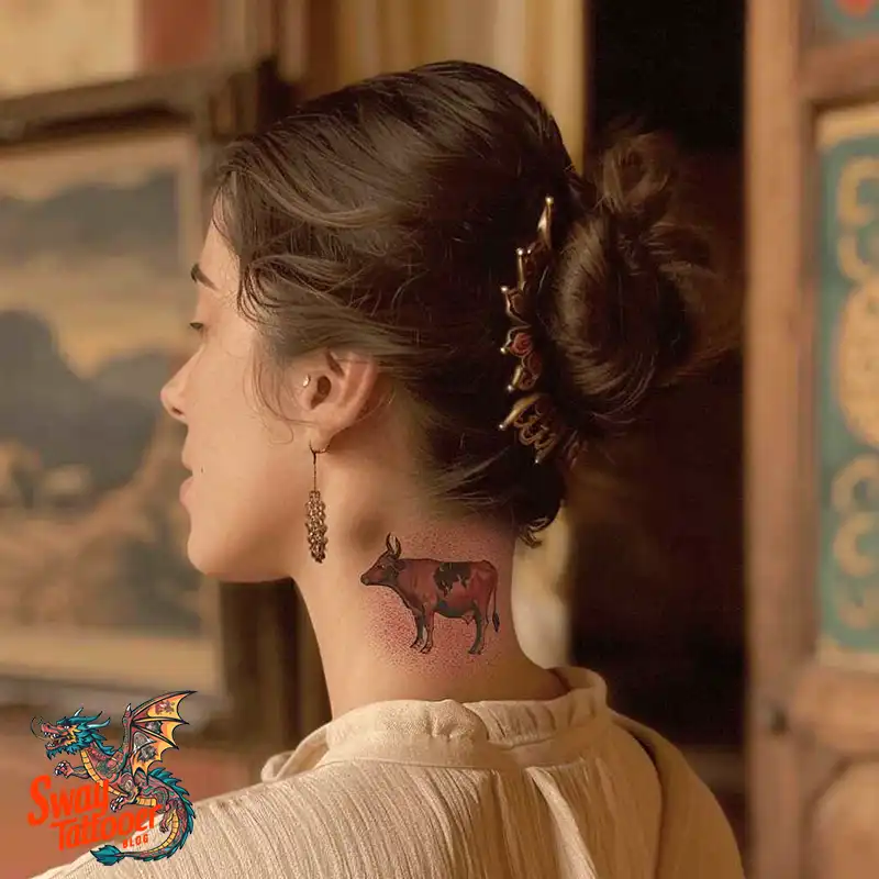 160 Cow Tattoo Design Ideas: Meaning, Art & Tradition 84 Cow Tattoo