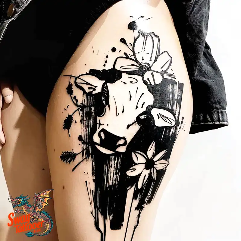 160 Cow Tattoo Design Ideas: Meaning, Art & Tradition 81 Cow Tattoo
