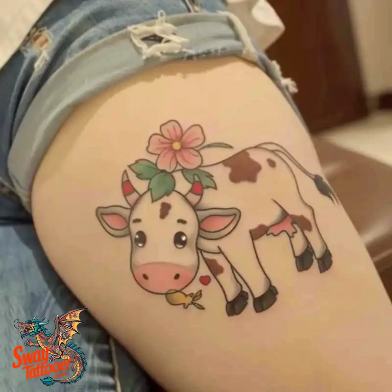 160 Cow Tattoo Design Ideas: Meaning, Art & Tradition 80 Cow Tattoo