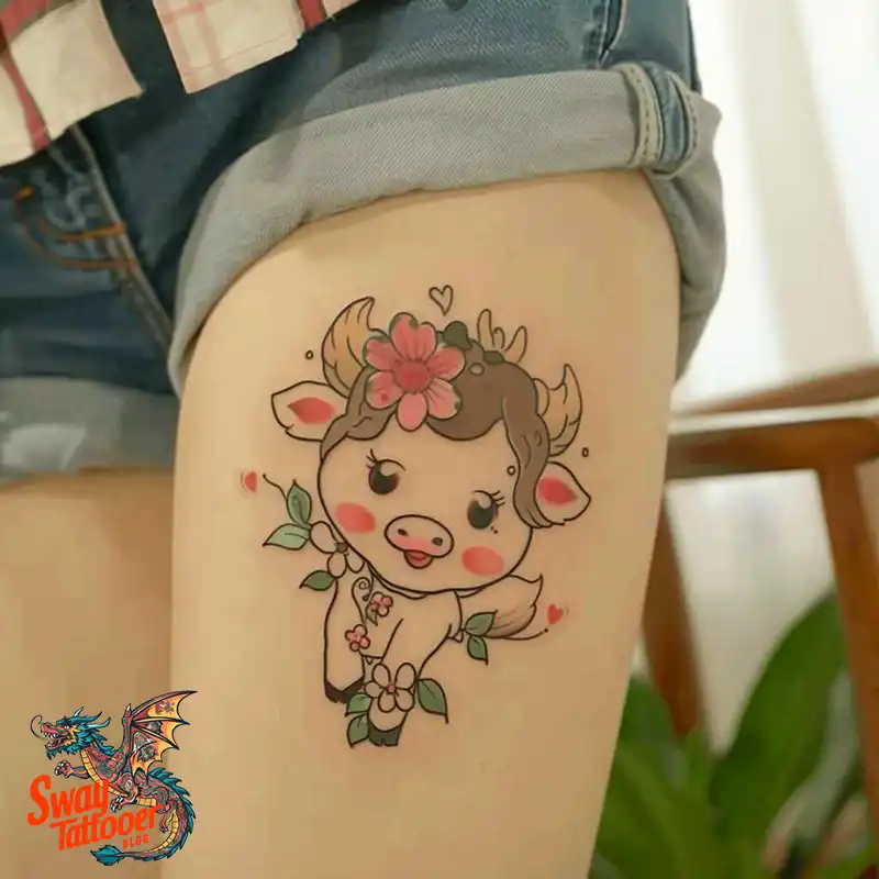 160 Cow Tattoo Design Ideas: Meaning, Art & Tradition 79 Cow Tattoo