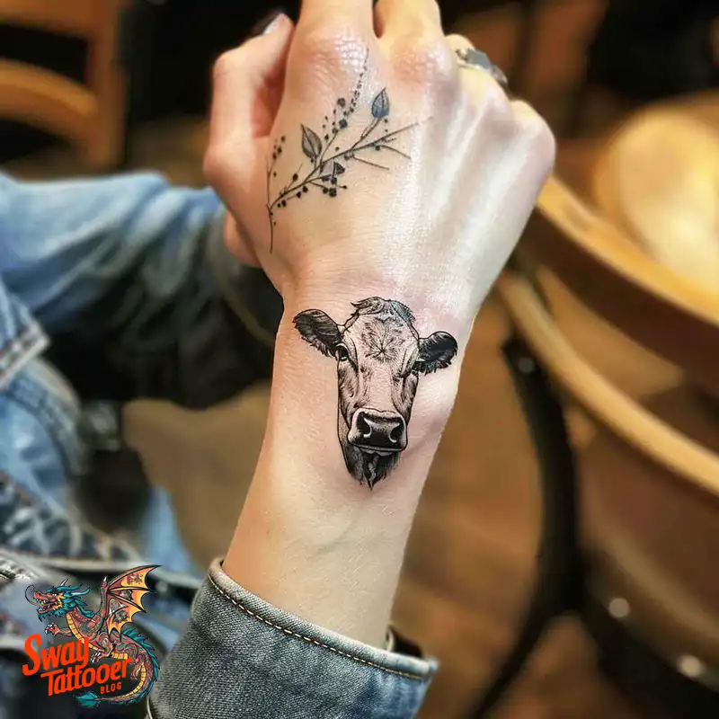 160 Cow Tattoo Design Ideas: Meaning, Art & Tradition 74 Cow Tattoo