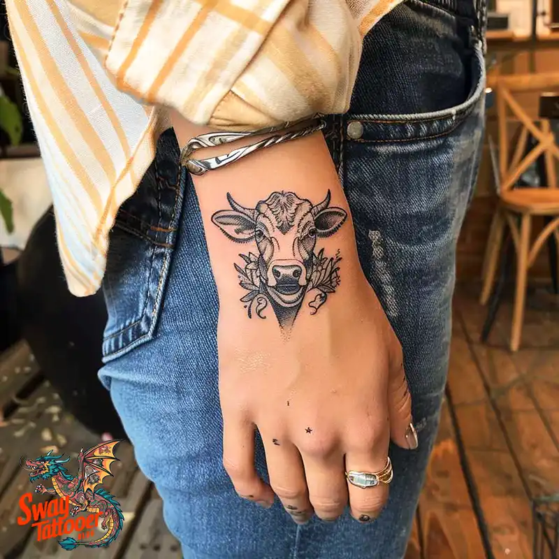 160 Cow Tattoo Design Ideas: Meaning, Art & Tradition 72 Cow Tattoo