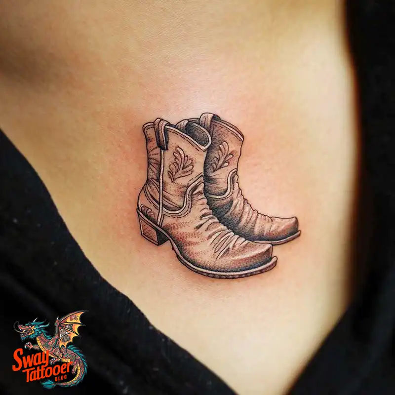 100 Cowboy Boot Tattoo Designs: Western Symbolism & Style 67 Cowboy boot tattoo