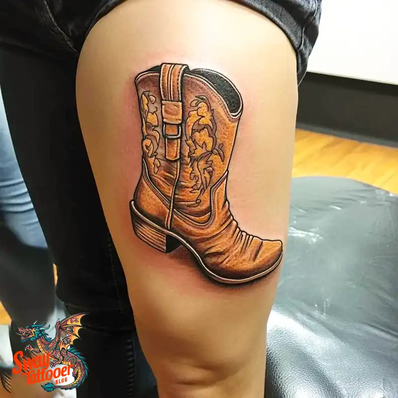100 Cowboy Boot Tattoo Designs: Western Symbolism & Style 66 Cowboy boot tattoo