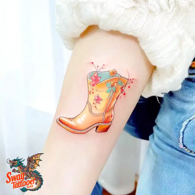 100 Cowboy Boot Tattoo Designs: Western Symbolism & Style 45 Cowboy boot tattoo