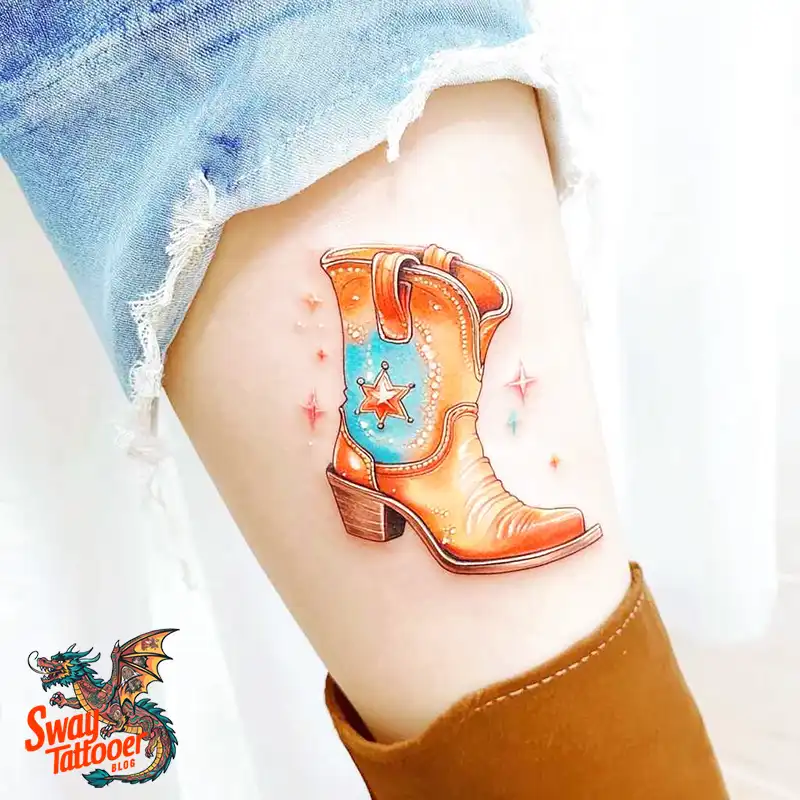 100 Cowboy Boot Tattoo Designs: Western Symbolism & Style 46 Cowboy boot tattoo