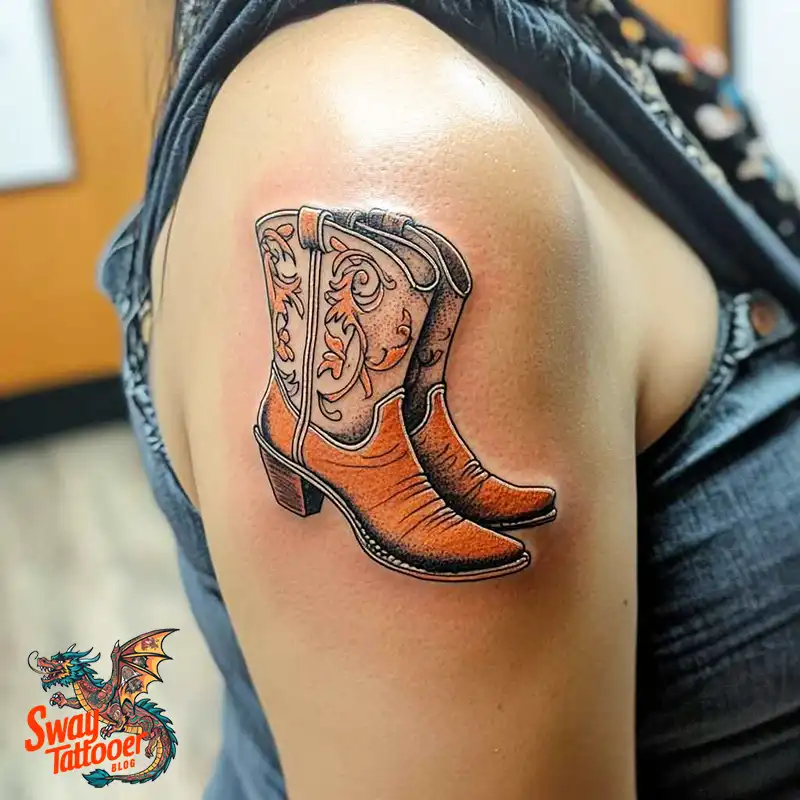 100 Cowboy Boot Tattoo Designs: Western Symbolism & Style 35 Cowboy boot tattoo