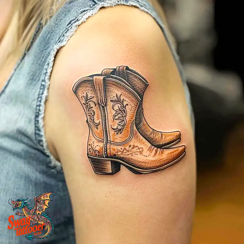 100 Cowboy Boot Tattoo Designs: Western Symbolism & Style 31 Cowboy boot tattoo