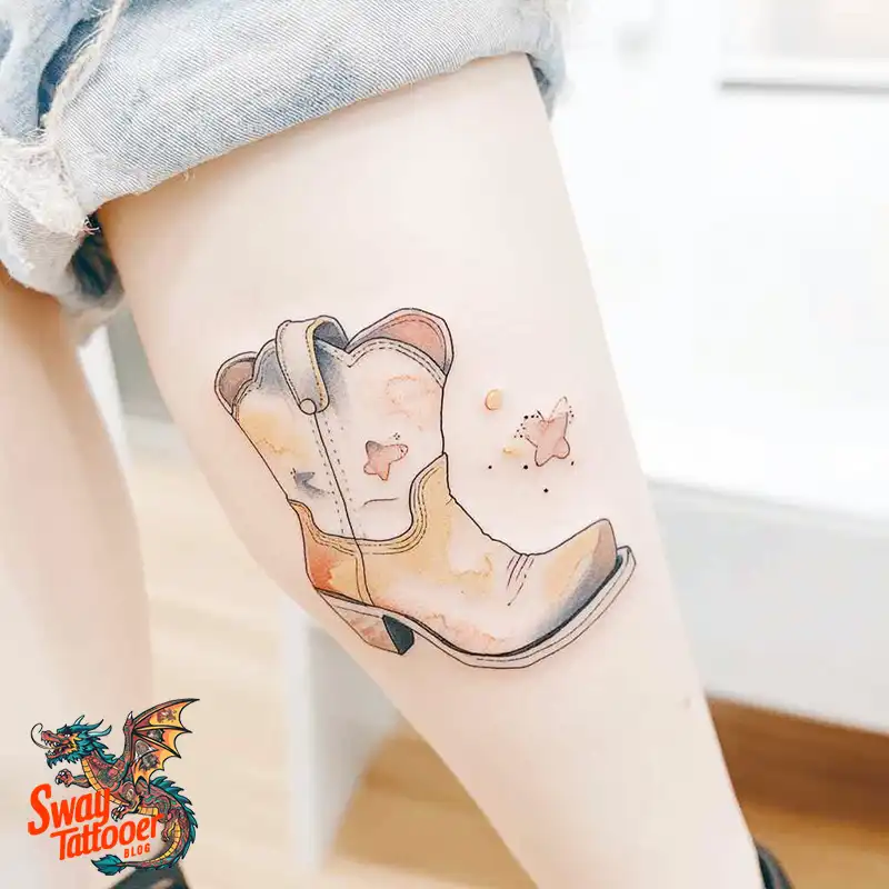 100 Cowboy Boot Tattoo Designs: Western Symbolism & Style 16 Cowboy boot tattoo