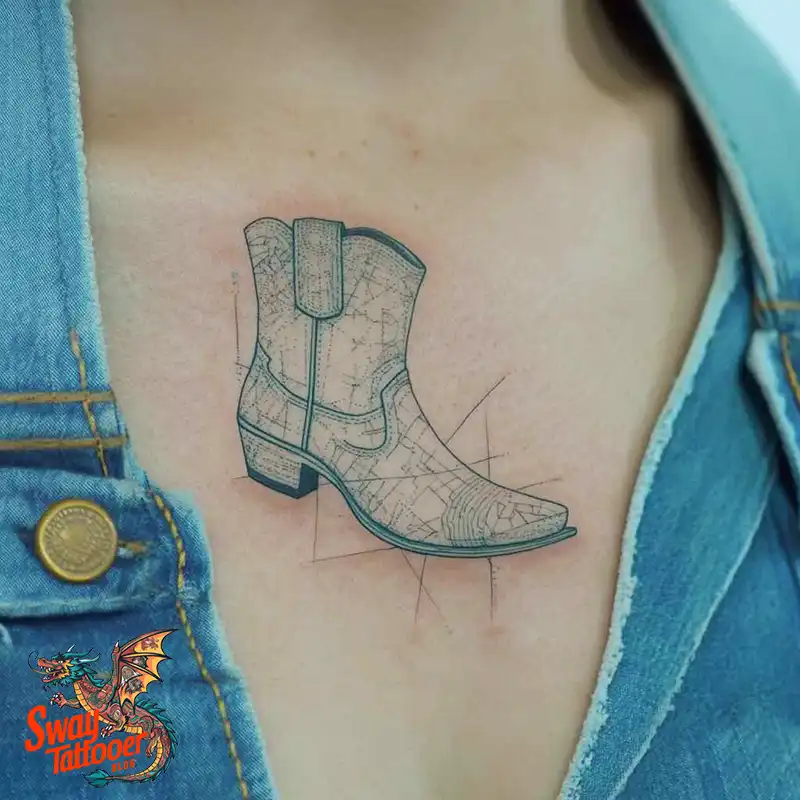 100 Cowboy Boot Tattoo Designs: Western Symbolism & Style 78 Cowboy boot tattoo