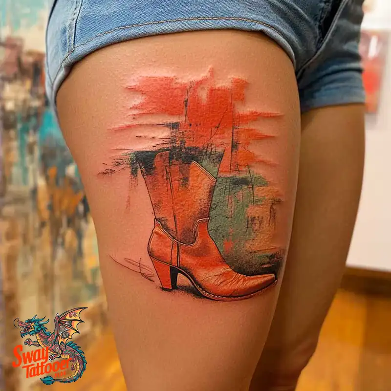 100 Cowboy Boot Tattoo Designs: Western Symbolism & Style 14 Cowboy boot tattoo