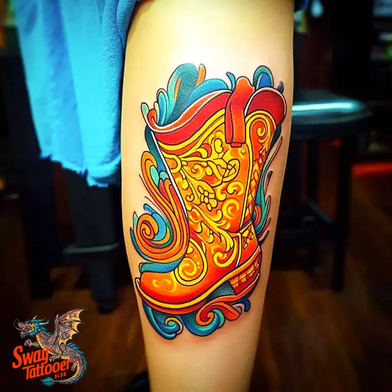 100 Cowboy Boot Tattoo Designs: Western Symbolism & Style 13 Cowboy boot tattoo